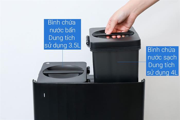 Robot hút bụi lau nhà Roborock QRevo S Pro - Đen/Trắng